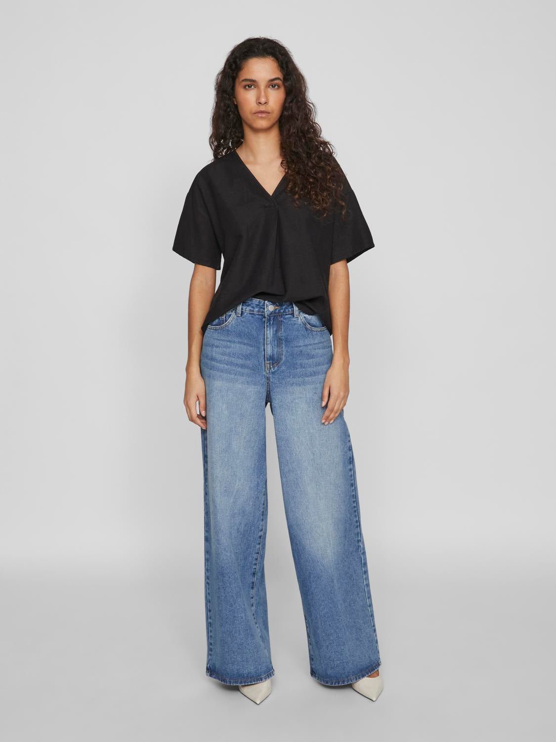 VIPRISILLA Top - Black Beauty - VERO MODA & VILA Bergvik